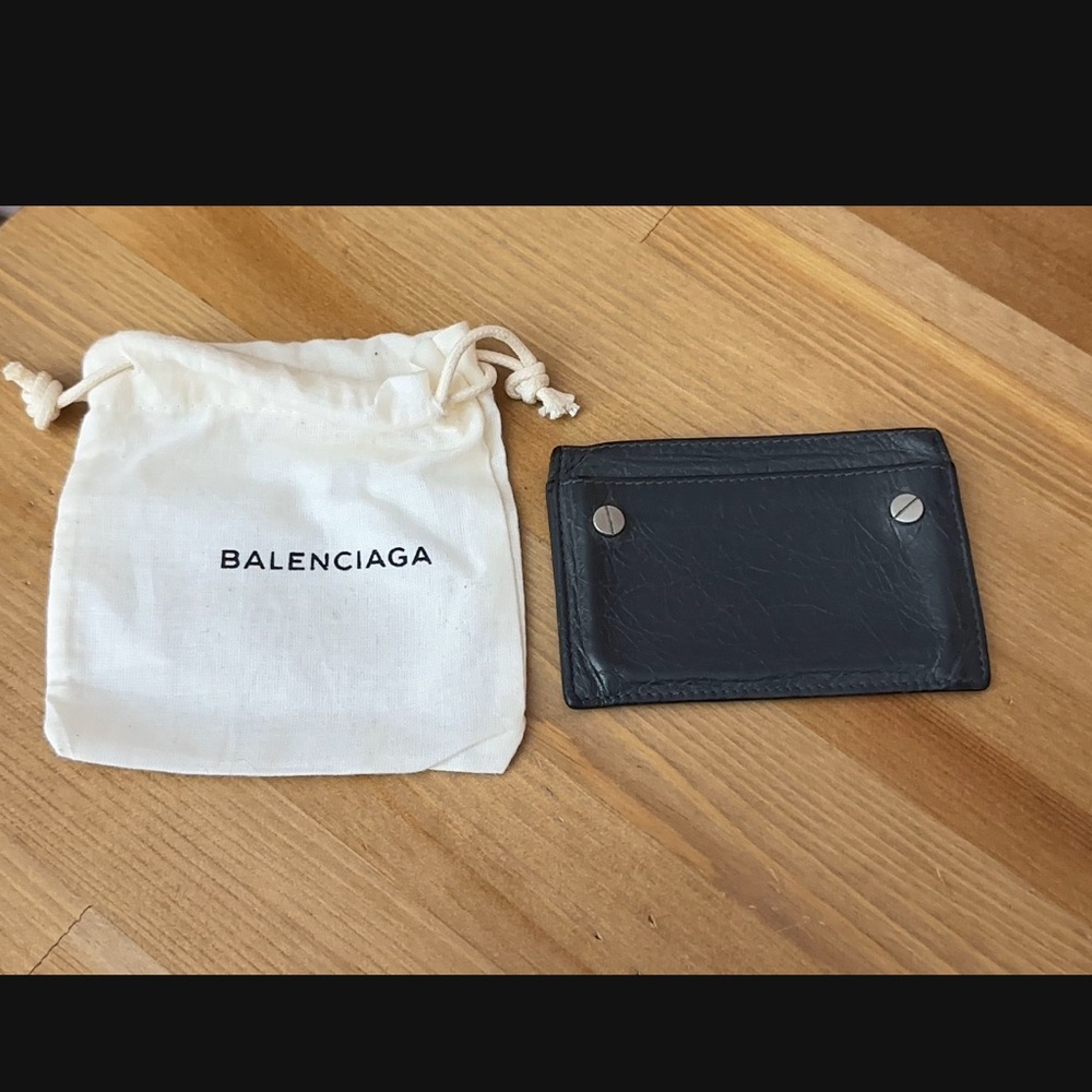 Balenciaga Black Leather Accessory